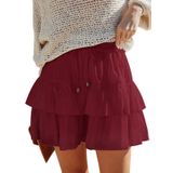 Shorts Woudery Flowy Para Mulheres, Boho, Babados, Saias Em Camadas