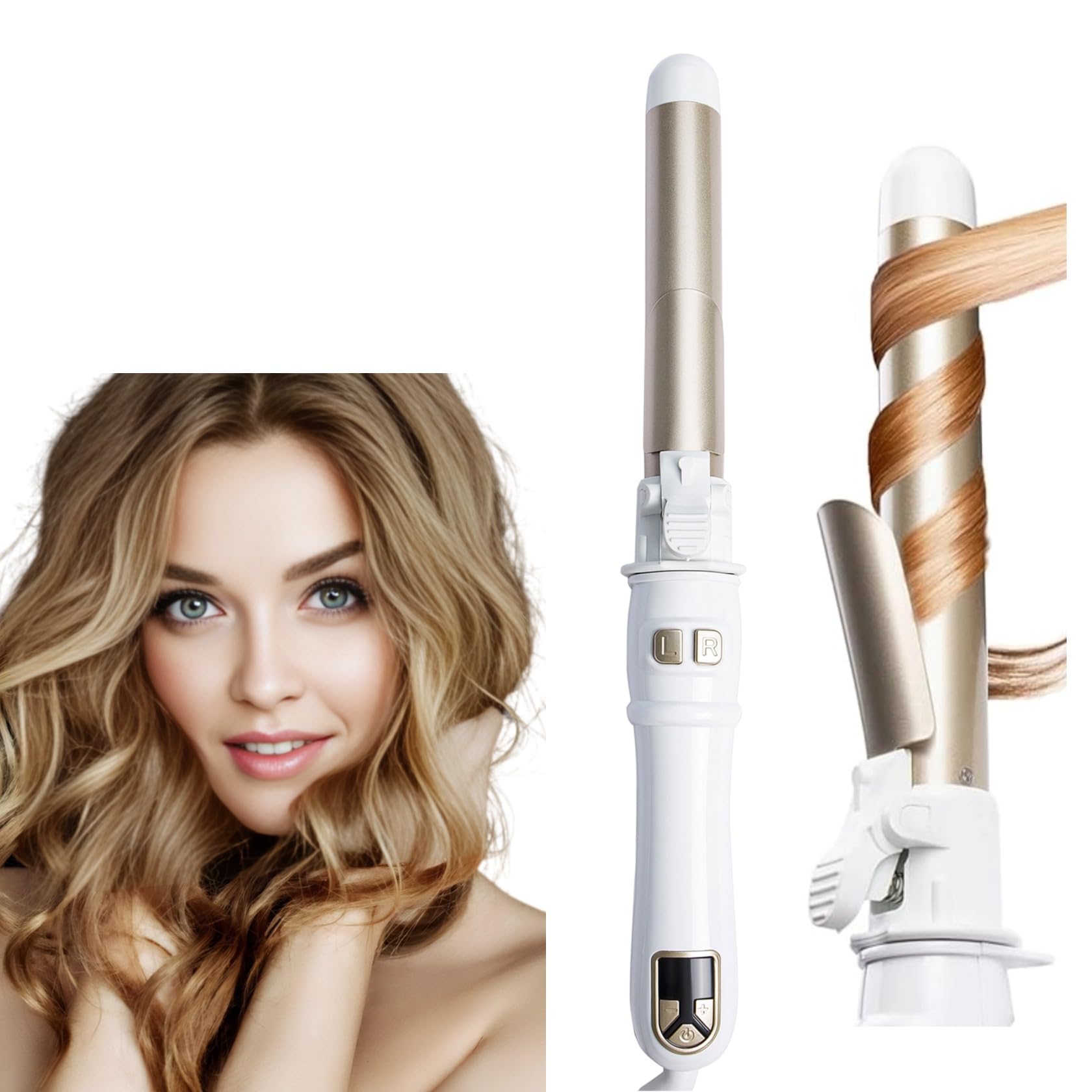 Curling Wand Adarados Automatic Ferro Cerâmico De 28 Mm/1,1 Polegadas