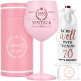 Copo De Vinho Lifecapido Vintage 1955, Presente De Aniversário De 70 Anos Para Mulheres