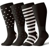 Meias De Compressão Azalnecro Wide Calf 20-30mmhg Para Mulheres E Homens