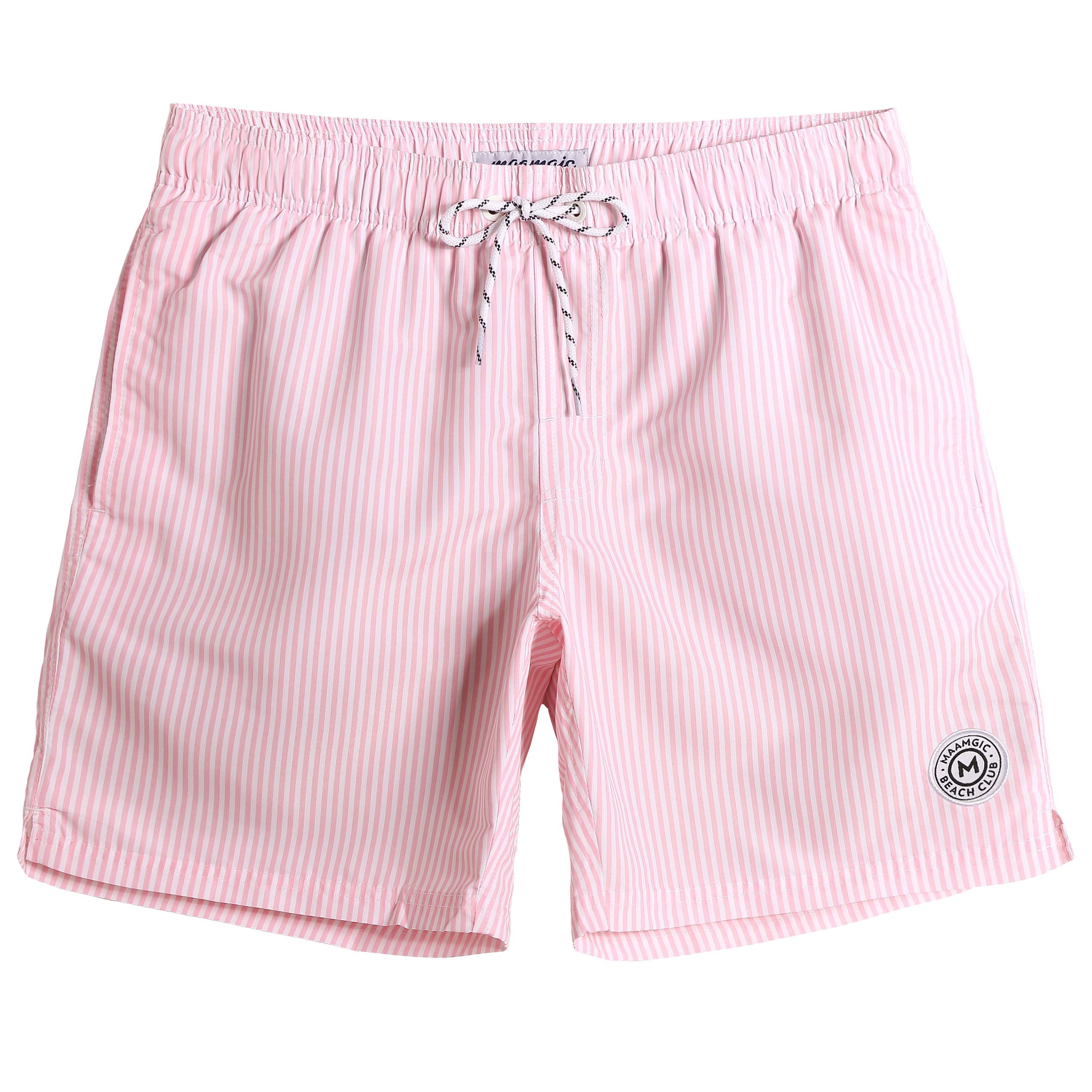 Shorts De Banho Mamagic Masculinos Slim Fit Quick Dry, Rosa, Tamanho L