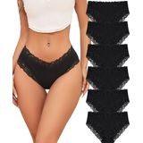 Roupa Íntima De Algodão Knowyou Cheeky Bikini Para Mulheres, Pacote Com 6 Unidades