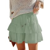 Shorts Aoudery Flowy Para Mulheres, Com Babados, Em Camadas, Verdes, Xl