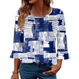 Camiseta Blingfit Feminina De Manga 3/4, Blusa Casual, Tamanho Gg