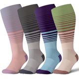 Meias De Compressão Azalencro Wide Calf 20-30mmhg Para Mulheres E Homens