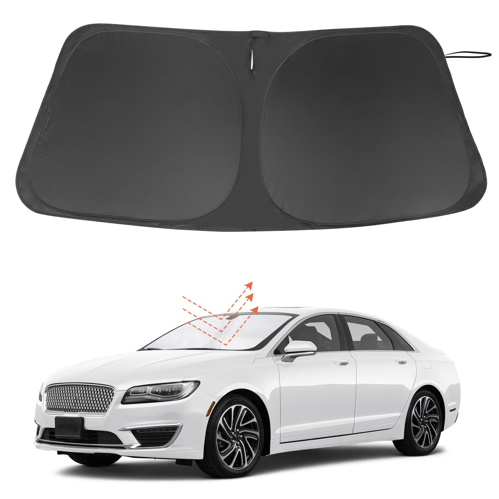 Pára-brisa Sun Shade Lhflive, Ajuste Personalizado Para Lincoln Mkz