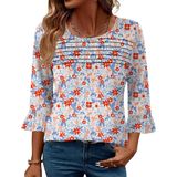 Camiseta Feminina Blingfit, Manga 3/4, Gola Redonda, Solta, 3gg 2025
