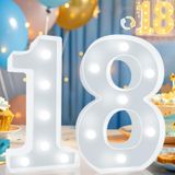 Decoração: Led Light Up Numbers, Festa De 18 Anos De Pooqla