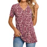 Blusa Túnica Bishuige Feminina Henley Com Decote Em V Gg