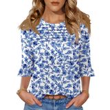 Blusa Túnica Blingfit Feminina De Manga 3/4 Com Estampa Floral De Verão