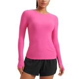 Camisa Crz Yoga Cloudweight De Manga Comprida Para Mulheres Magenta Xs