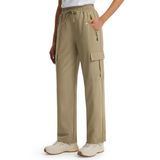 Calças De Caminhada Cargo Libin Summer Para Mulheres Dark Khaki M
