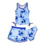 Roupa De Banho Para Meninas Patgoal Summer Racerback, Biquíni Com Shorts