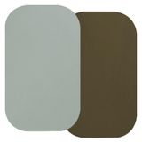 Lençóis De Berço Onacosht 100% Algodão Orgânico, Pacote Com 2 Unidades De Olive/sálvia