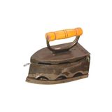 Ferro Passar Roupa A Brasa 7 Furos Alça Madeira 20x10x15,5cm