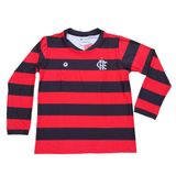 Camisa Do Flamengo Infantil Com Proteção Uv M. Longa Oficial - Vermelho - 1