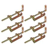 Kit 6 Trinco Ferrolho Portão Porteira De Aço Bicromado 260mm
