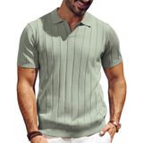 Camisa Polo Pj Paul Jones Com Decote Em V, Malha Canelada, Manga Curta Masculina