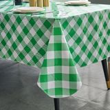 Toalha De Mesa De Vinil Pioggia Impermeável À Prova De Óleo 152x259cm Verde