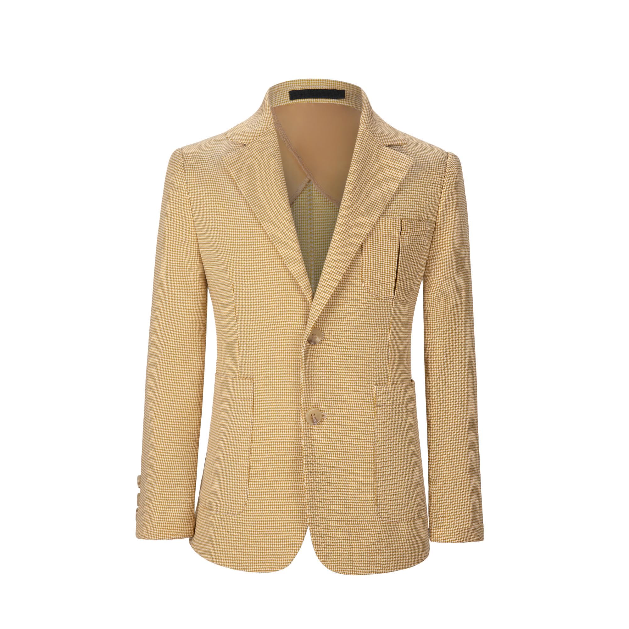 Blazer Yuanlu Kids For Boys School Casual Outwear Amarelo Tamanho 10