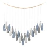 Decoração De Parede, Decoração De Sonho, Macramê De Algodão Azul Empoeirado
