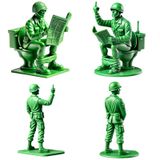 Bonecos De Ação Evqosiv Funny Green Army Man Resin 7,62 Cm