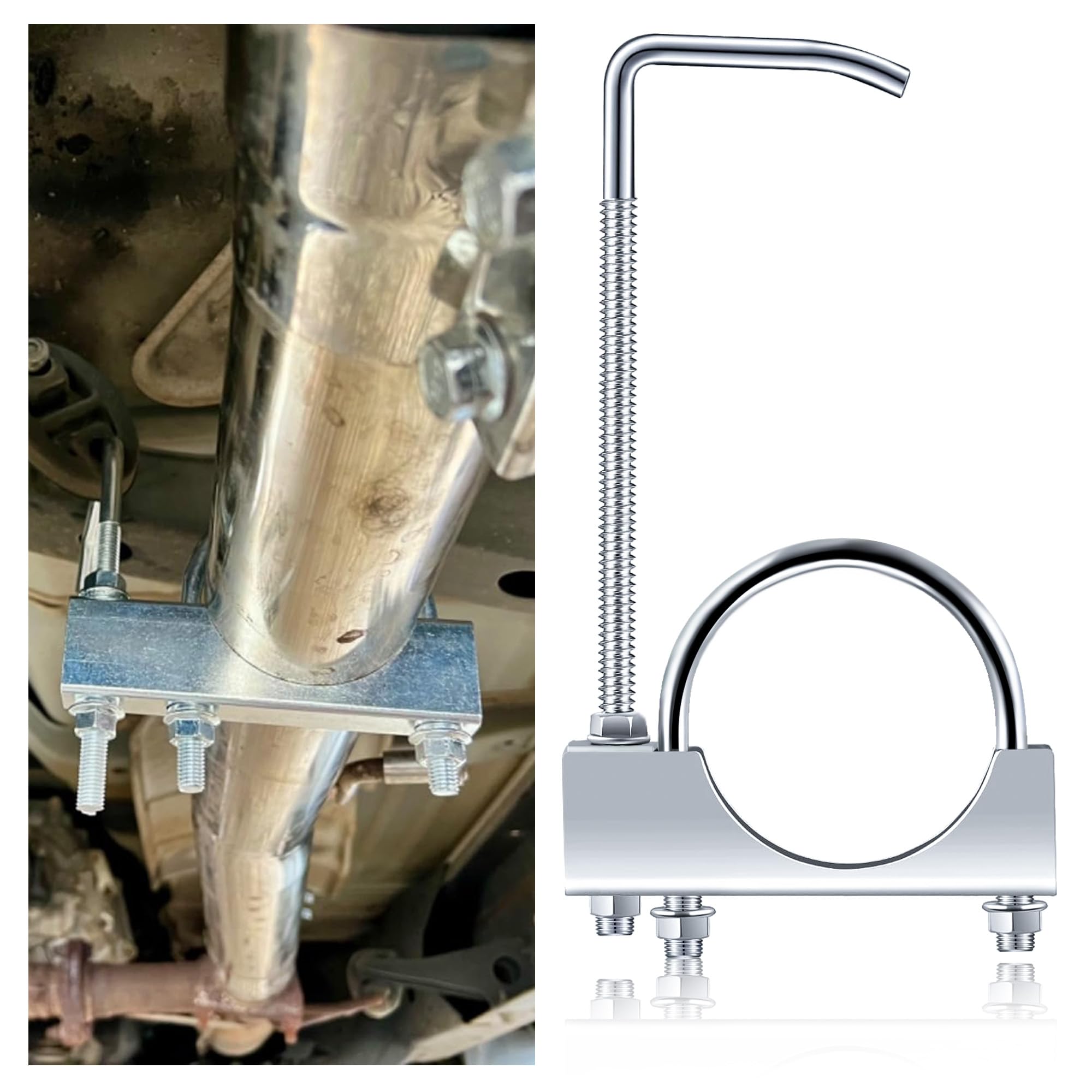 Braçadeira De Escape Com Gancho Stacool De 2,25 Polegadas Para Tubo De 2,25 Polegadas