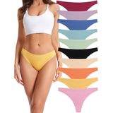Roupa Íntima Feminina Thongs Summth Sem Costura Em Forma De V, Pacote Com 10