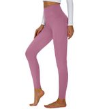 Calças De Ioga Kowdragon, Leggings De Cintura Alta, Rosa Para Mulheres