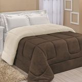 Coberdrom Robust Solteiro Manta Soft Sherpa Lã De Carneiro Pesado Grosso 1 Peça - Marrom Escuro