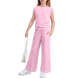 Conjunto De Roupas Arshiner Para Crianças E Meninas, Manga De Ombro Suspensa De 6 A 14 Anos