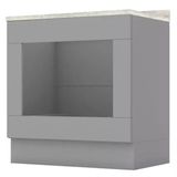 Balcao Forno Embutir Com Tampo 80 Cm Americana Cinza Calcare Henn
