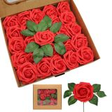 Rosas Artificiais Zammaz Foam Fake 100 Unidades Vermelhas Para Decoração Diy