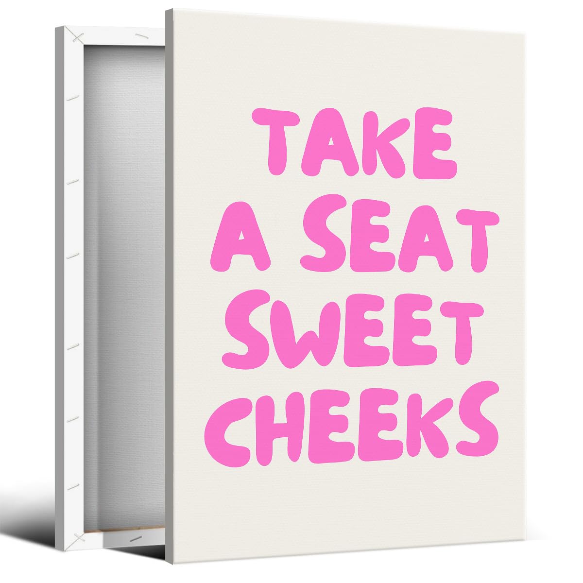 Arte De Parede Em Tela Abrtolpffo Take A Seat Sweet Cheeks Pink