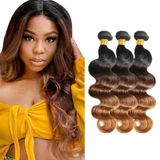 Pacotes De Cabelo Leruikair Omber Body Wave 25cm 30cm 35cm