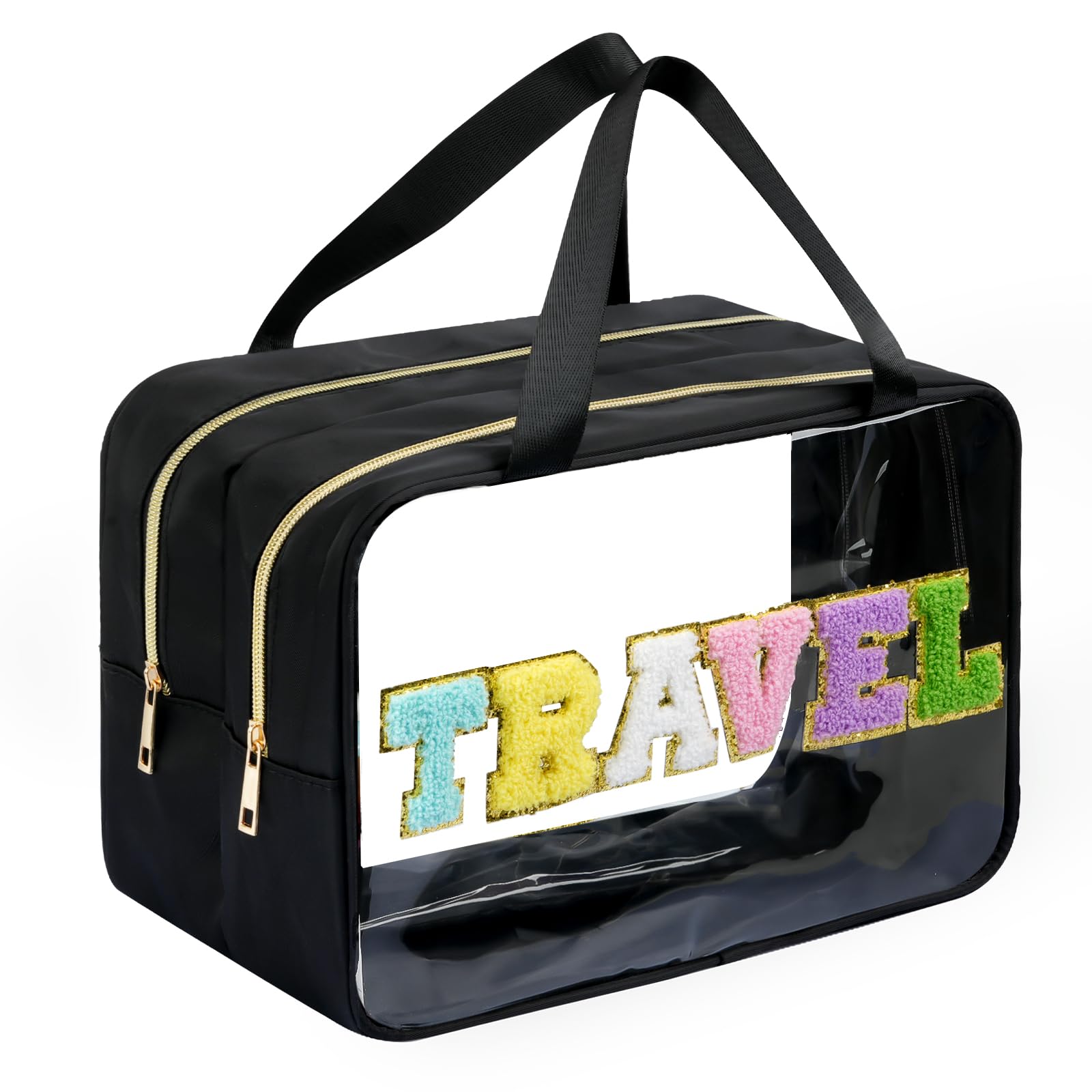 Bolsas De Viagem Yowivon Bolsa Transparente Impermeável Para Produtos De Higiene Pessoal Xl