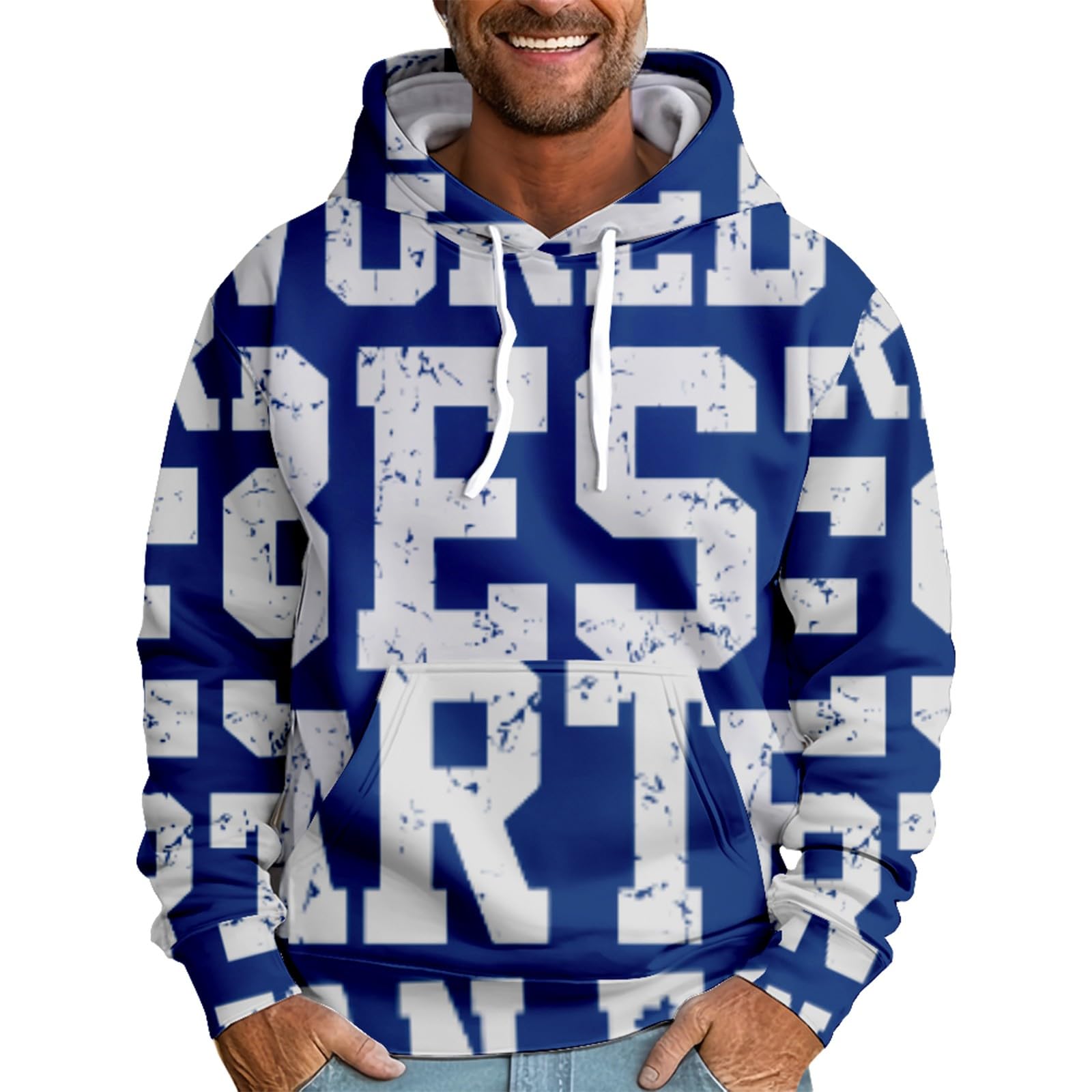 Suéter De Natal Com Capuz Masculino Vintage Com Estampa De Floco De Neve