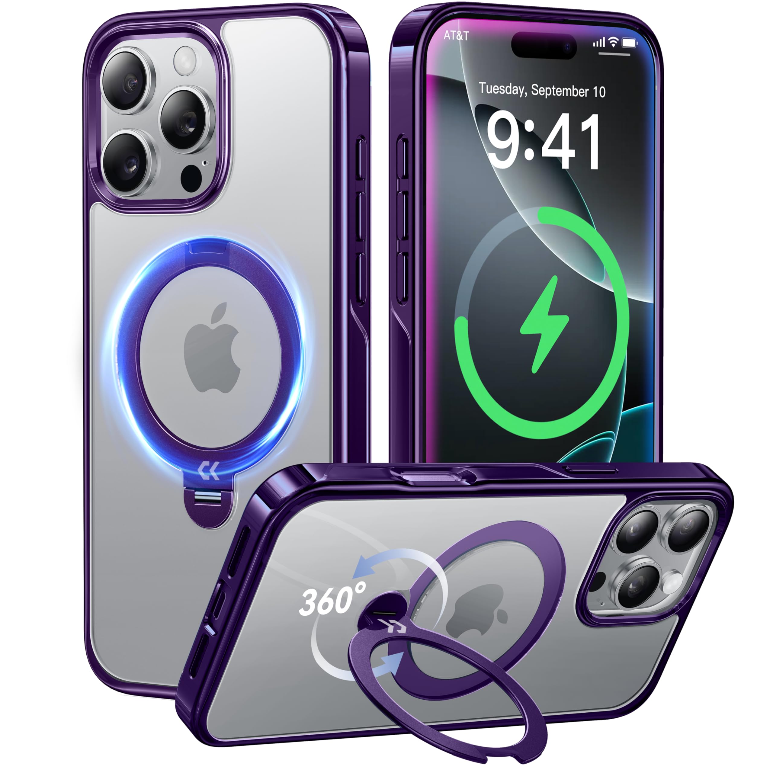 Capa De Telefone Casekoo Titanium Para Iphone 16 Pro Max Com Suporte