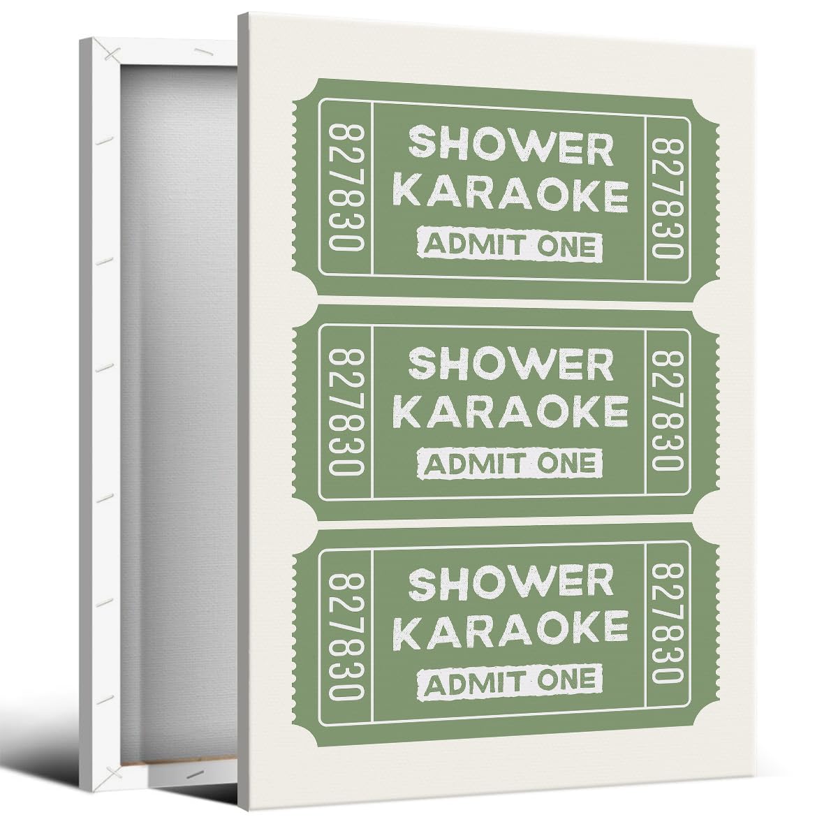 Arte De Parede Abrtolpffo Shower Karaoke Ticket Sage Green 40x60cm