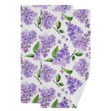 Toalhas De Mão Huazhikou Lavender Flower Microfiber 14x28cm, Pacote Com 2