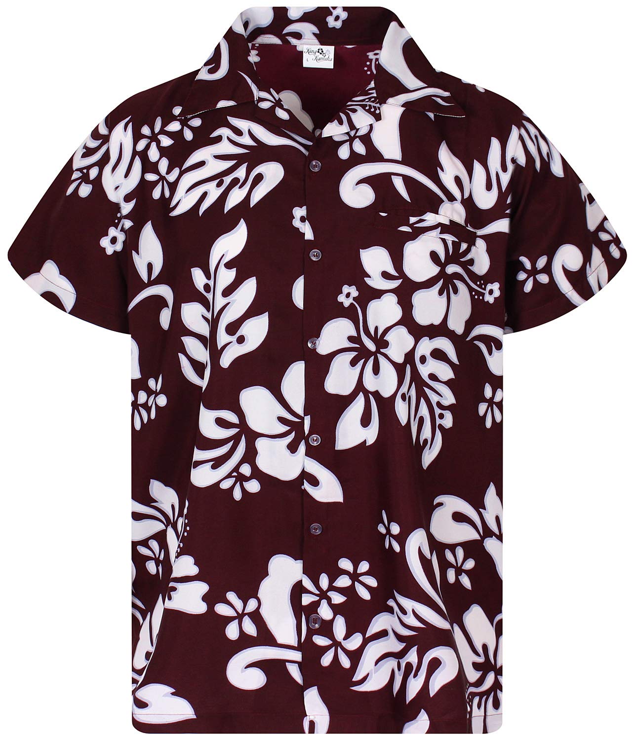 Camisa King Kameha Floral-vibes Hibiscus Print Hawaii Para Homem