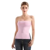 Blusa Tubular Feminina Suuksess Com Forro Duplo, Lado Dividido, Rosa, Tamanho Gg