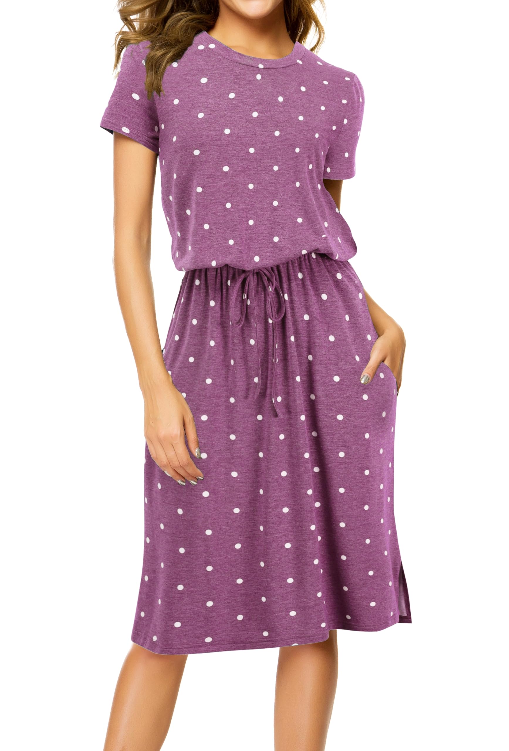 Vestido Simier Fairy Summer Casual Dot Pink Para Mulheres