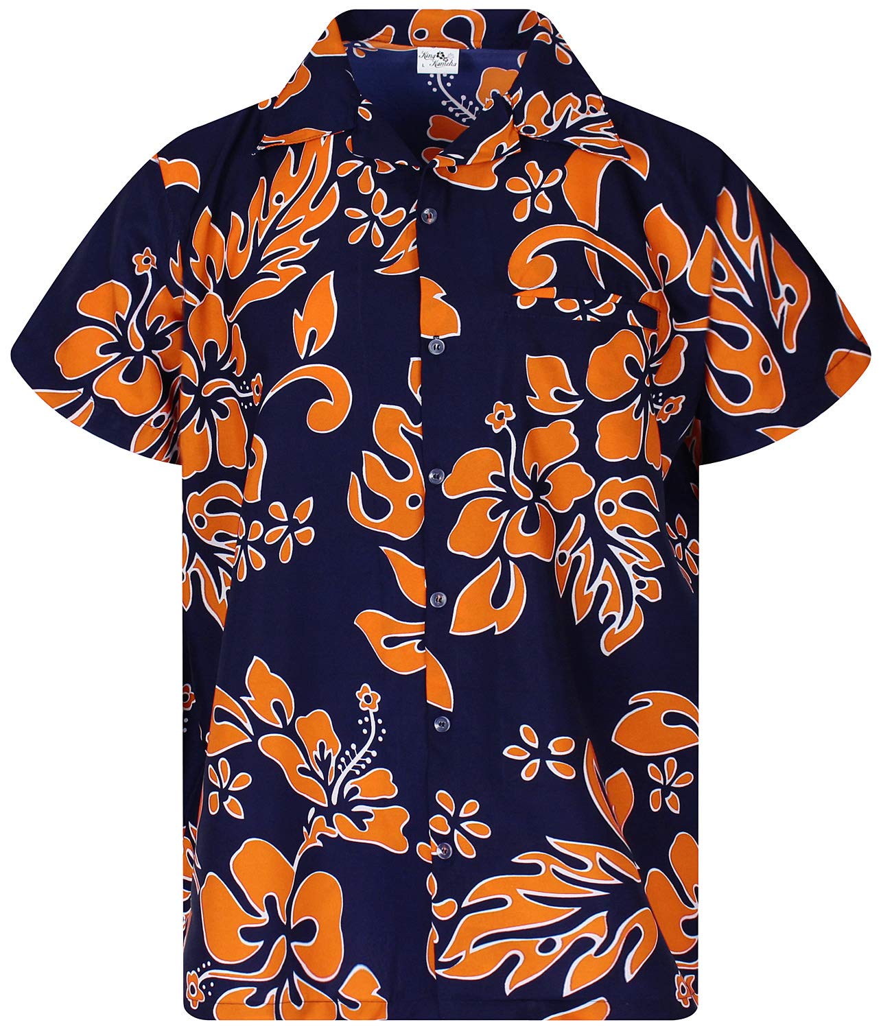 Camisa King Kameha Floral-vibes Hibiscus Print Hawaii Para Homem