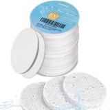 Esponjas Faciais Comprimidas Gainwell, 100 Unidades, De Limpeza, Para Uso Pessoal De Esteticista De Spa, Brancas