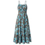 Vestidos Femininos 2025, Vestido Maxi De Verão, Casual, Floral, Em Camadas, Vestido De Praia, Marrom, Azul, Xxl