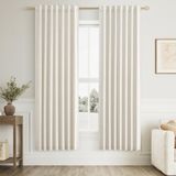 Cortinas Guken Cream Linen Blackout 107x183cm Para Sala De Estar