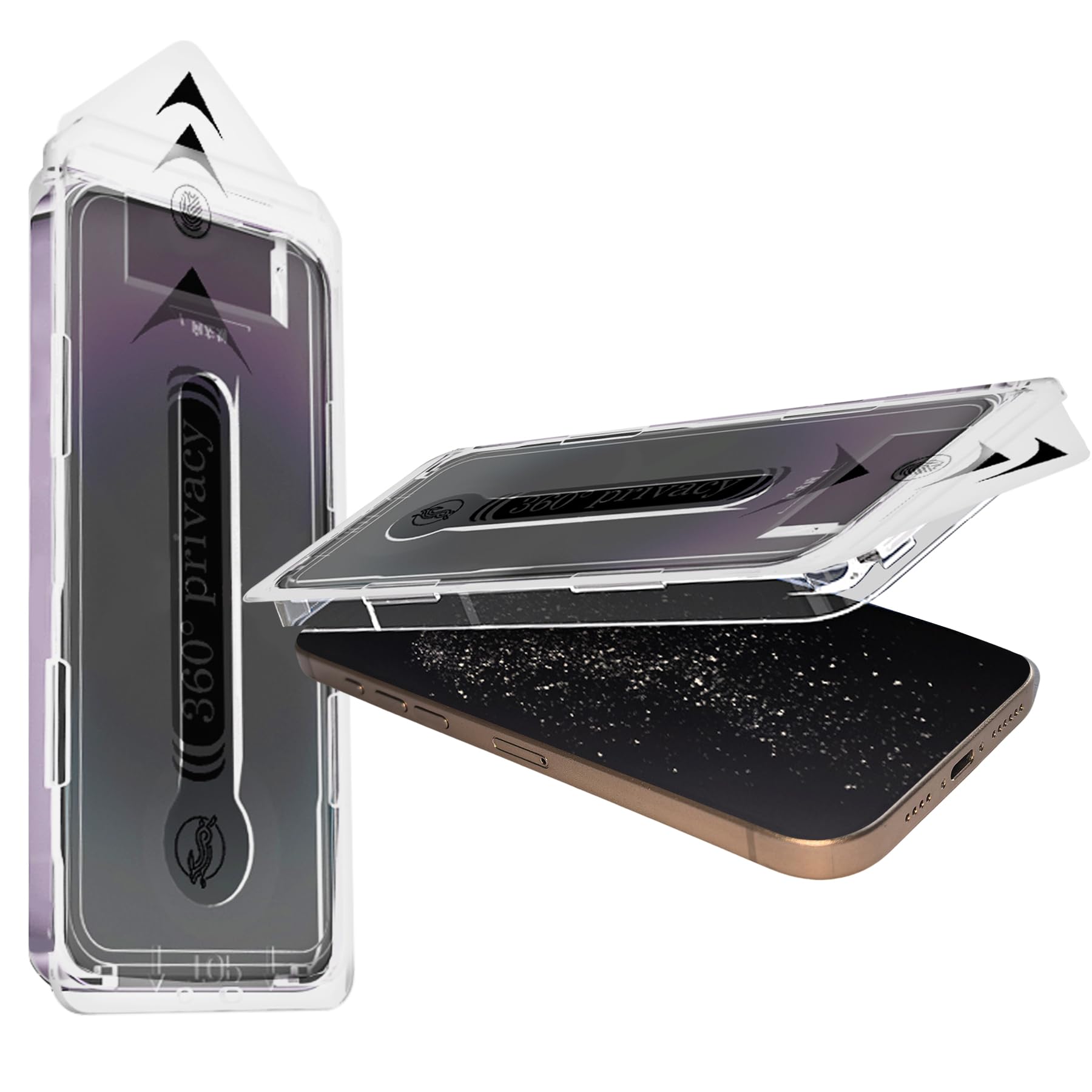 Protetor De Tela Akarmovo 360° Privacy Para Iphone 15 Pro Max