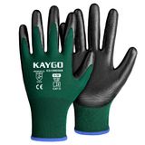 Luvas De Trabalho Kaygo Kg12n Revestidas Com Nitrilo 12 Pares, Tamanho M, Verde