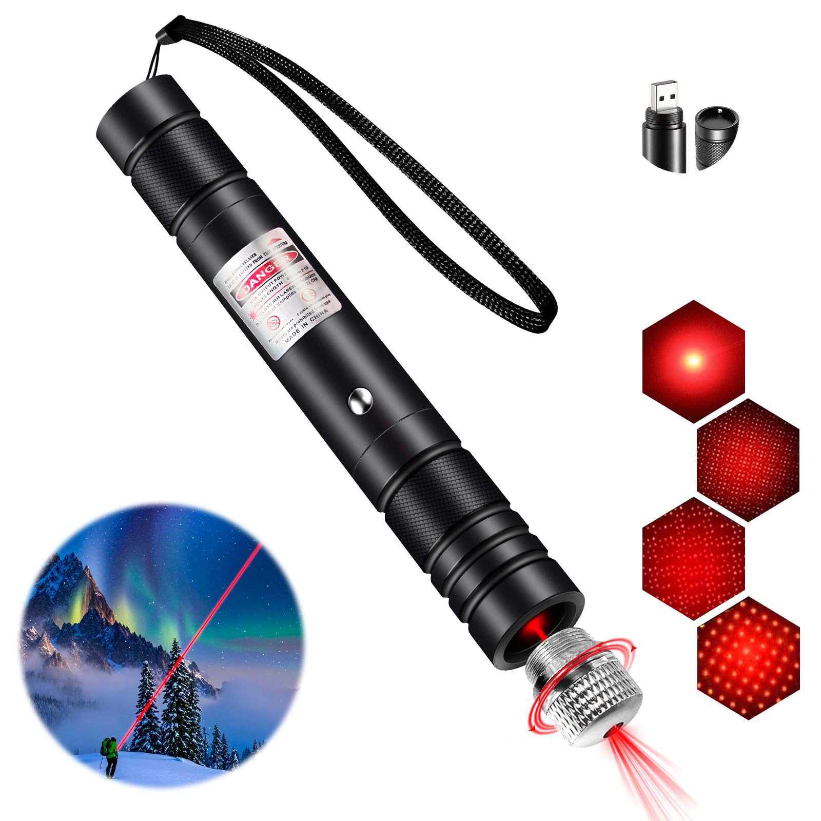Laser Pointer Rumcut High Power Red Usb Charge